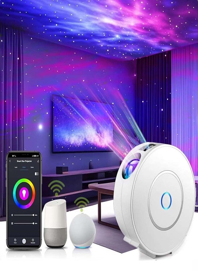 TECPHILE Smart WiFi Galaxy Starlight Projector Night Light with App & Voice Control, Scheduling, Timing, Adjustable Brightness & Speed, Compatible with Alexa & Google Home for Kids, Room Decor - Image 1